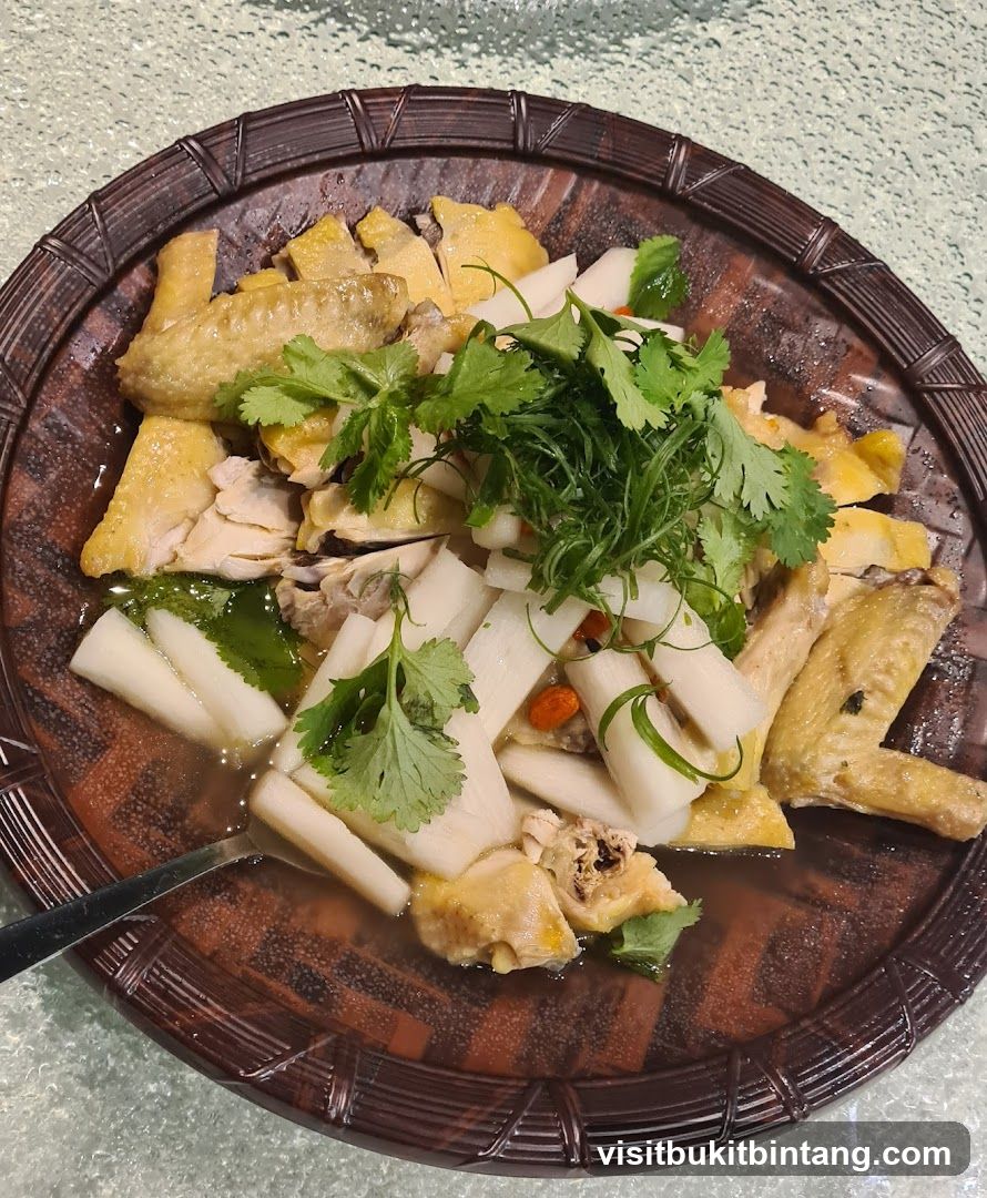 Poached Chicken with Radish