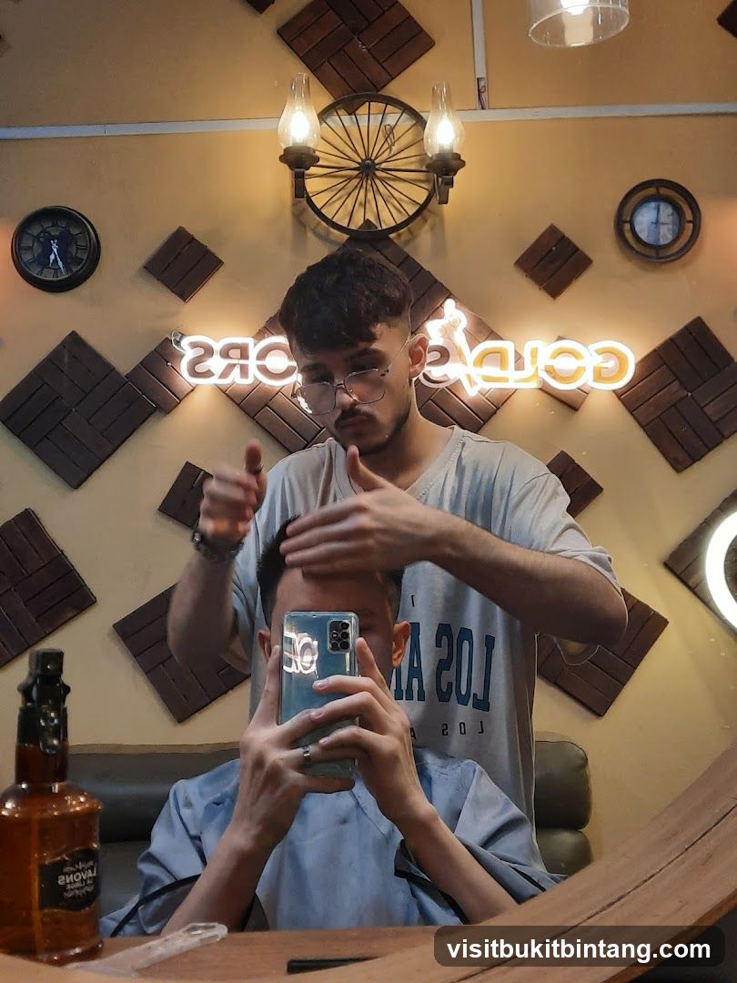 Barber Shop Interior Mirror Reflection