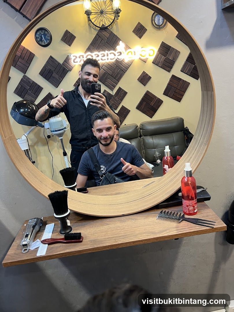 Barbershop Interior Reflection