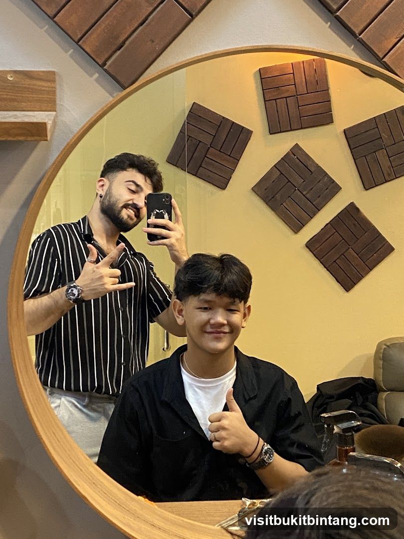 Barbershop Interior Mirror Shot