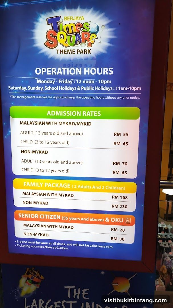 Berjaya Times Square Theme Park Signage