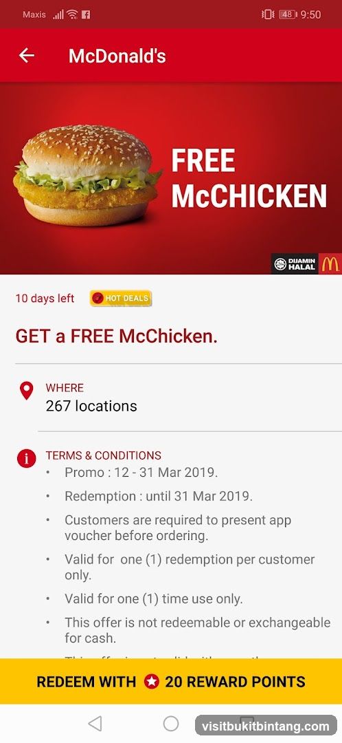 McDonald's Free McChicken Promo
