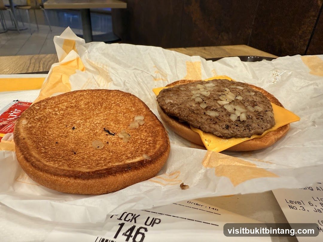 Burger on a tray