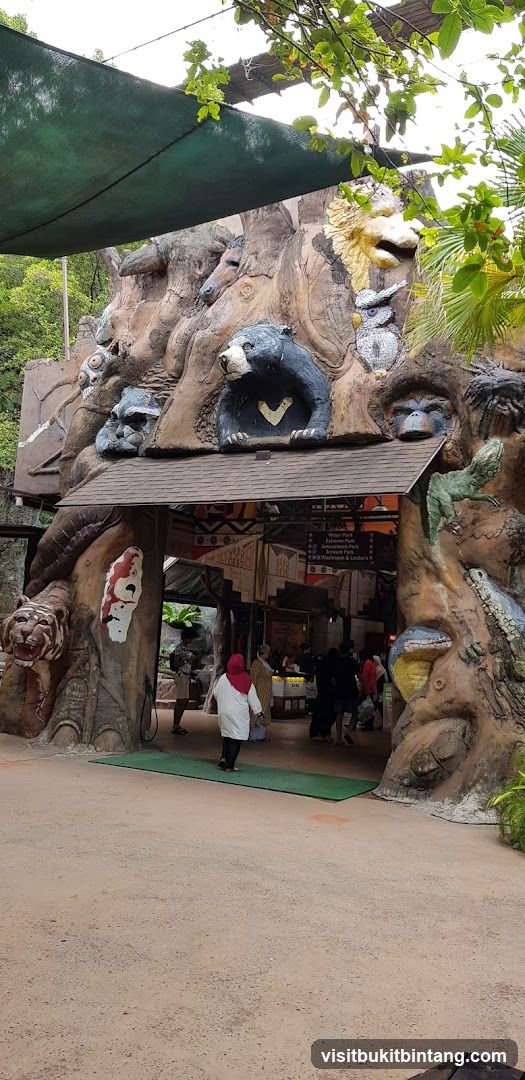 Zoo Entrance with Animal Sculptures