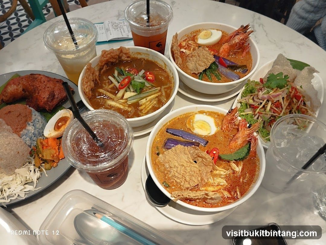 Thai Curry Noodle Meal Spread