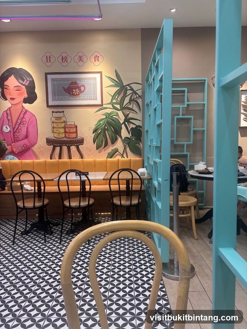 Interior of a Chinese-style restaurant or cafe