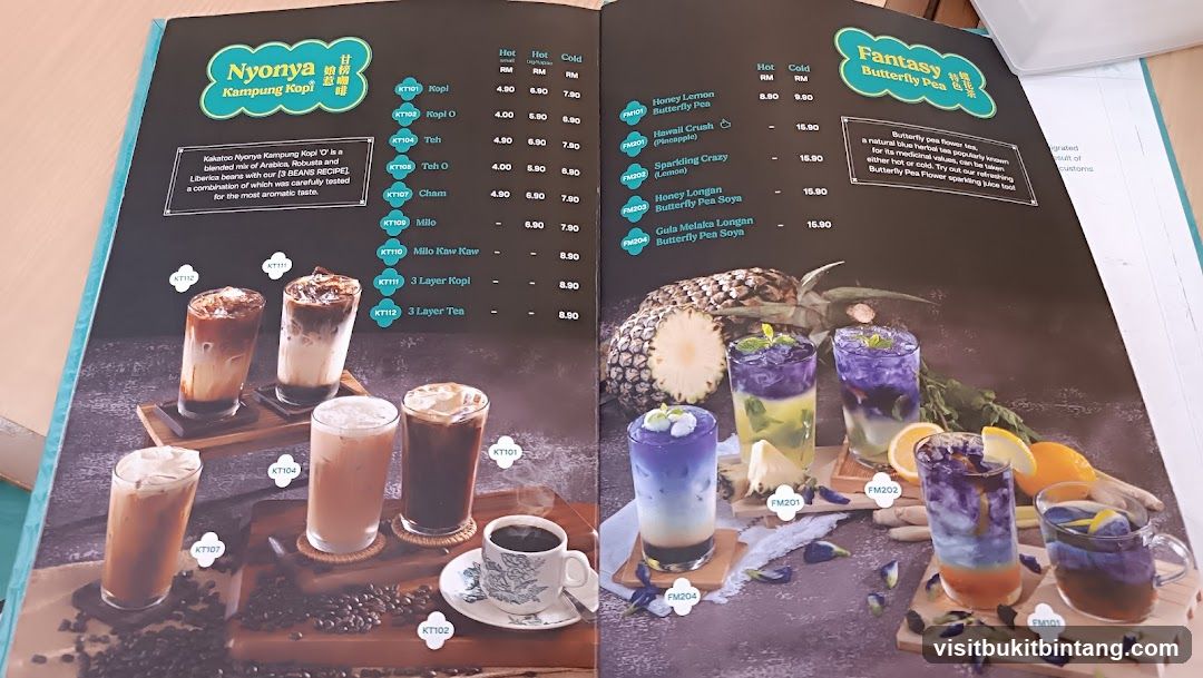 Nyonya & Fantasy Tea Menu