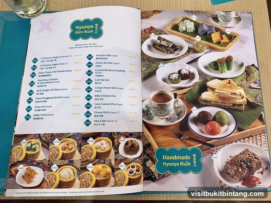 Nyonya Dim Sum & Handmade Nyonya Kuih Menu