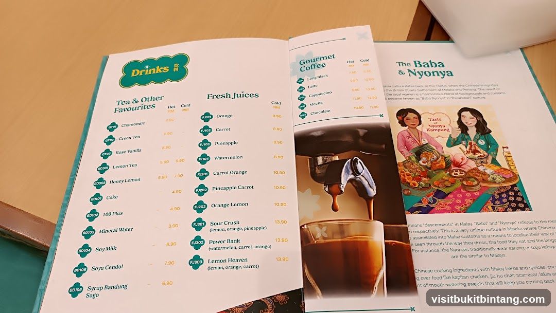 Drinks Menu