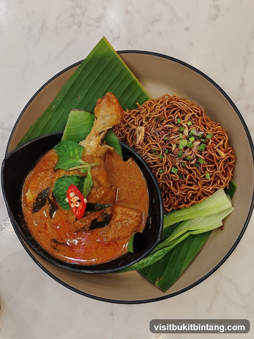 Noodle and Curry Dish