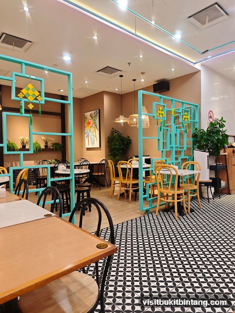 Restaurant Interior with Decorative Screens