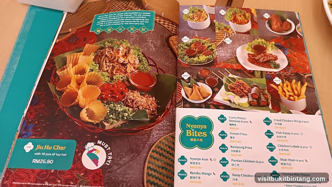 Nyonya & Bites Menu