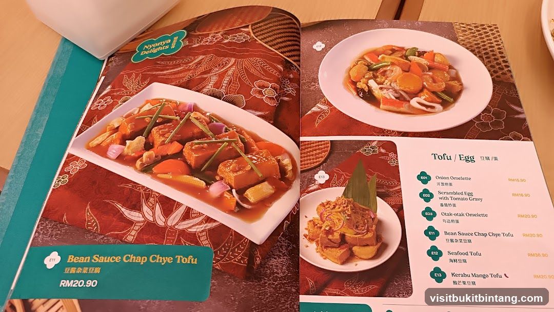 Nonya Delights Menu