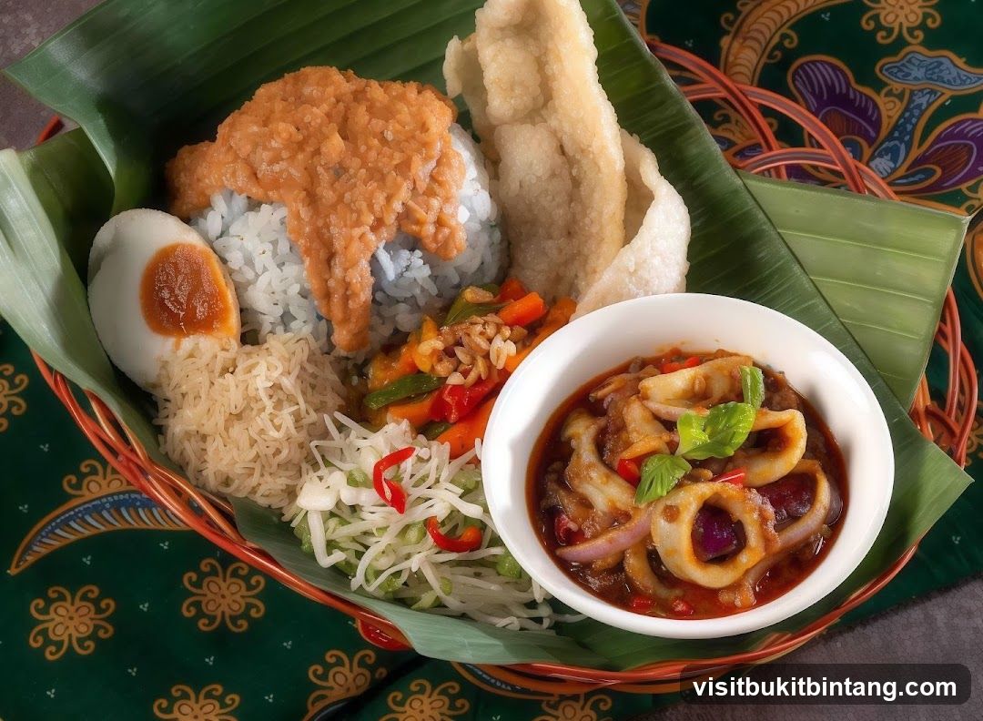 Nasi Lemak with Side Dishes
