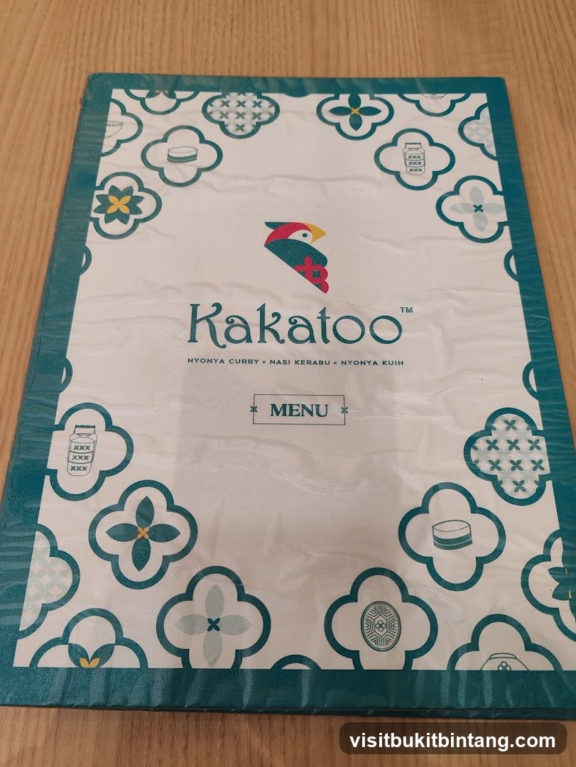 Kakadoo Menu Cover
