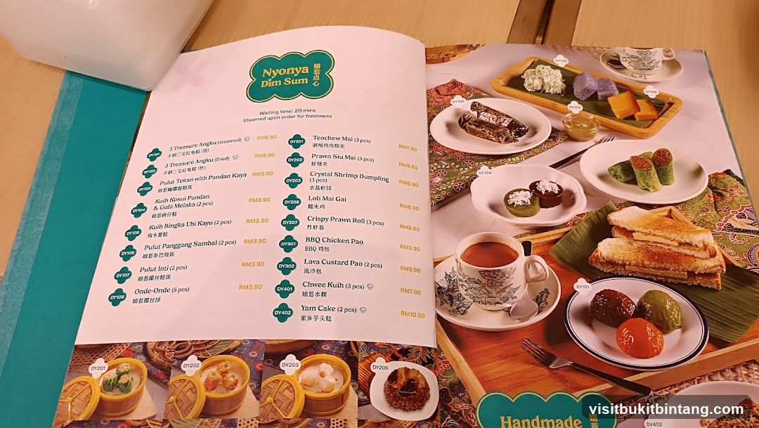 Nyonya Dim Sum Menu