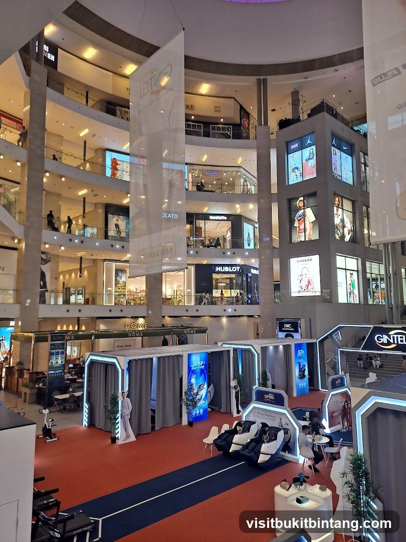 Shopping Mall Interior with Display Booths