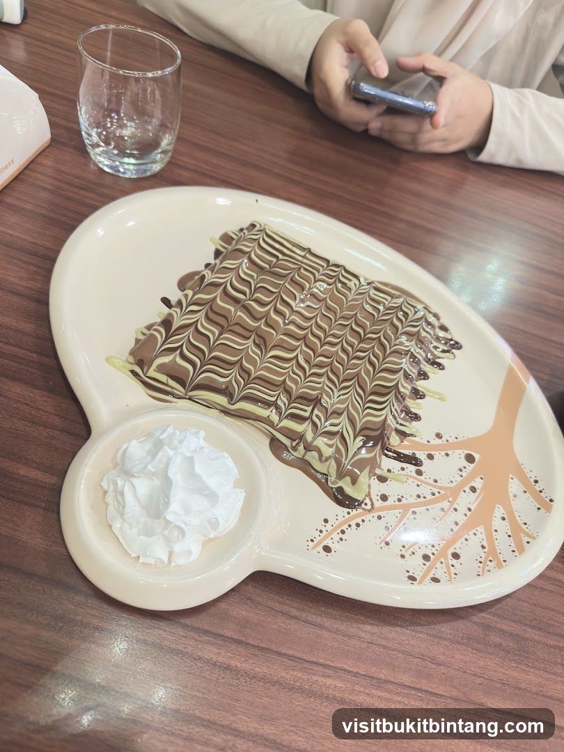Chocolate Swirl Dessert on Plate