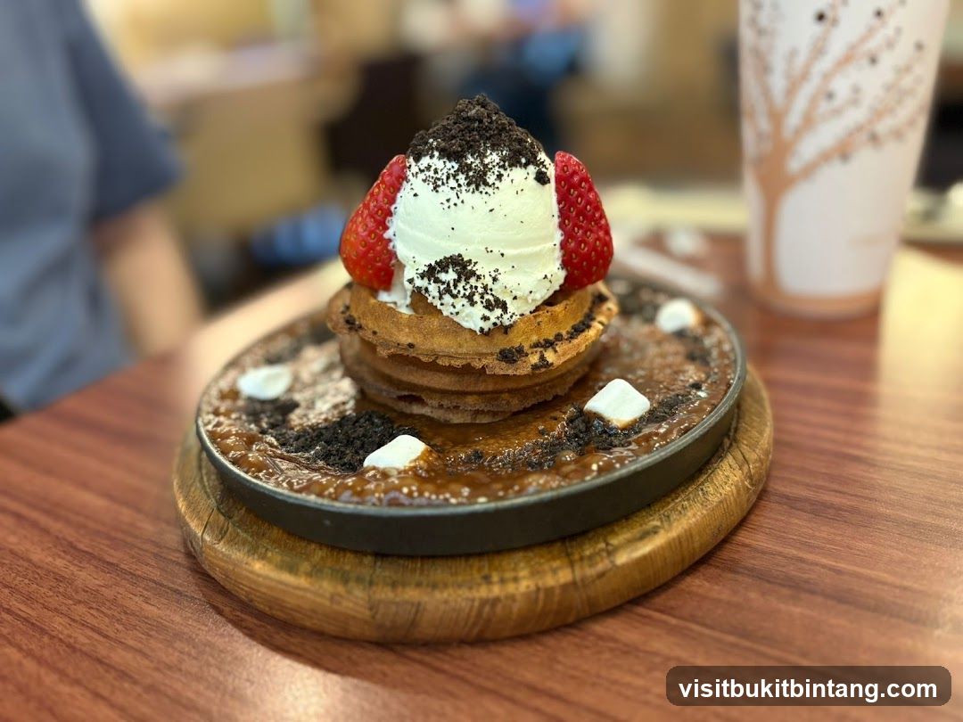 Strawberry Oreo Waffle Stack