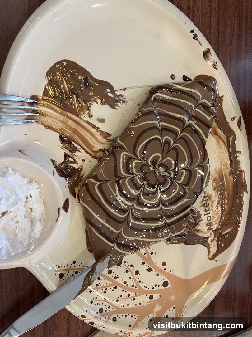 Chocolate Dessert with Spiderweb Design