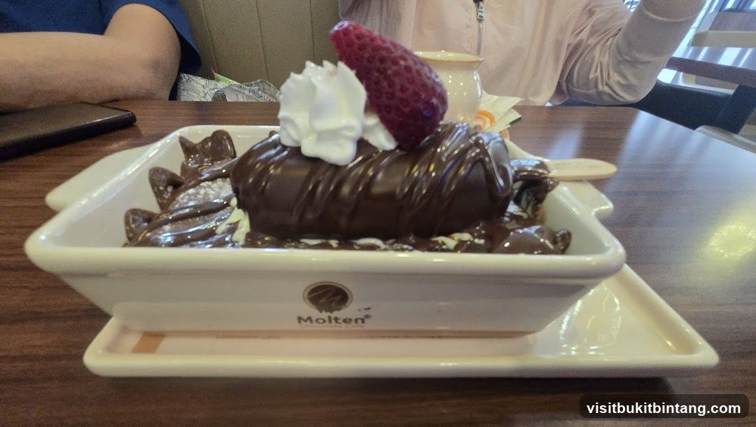 Chocolate Dessert with Strawberry and Whipped Cream