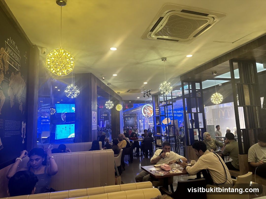 Restaurant Interior with Hanging Lights