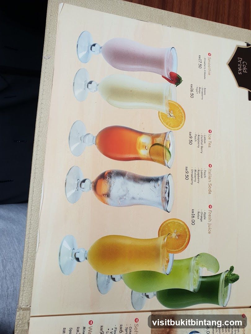Cold Drinks Menu