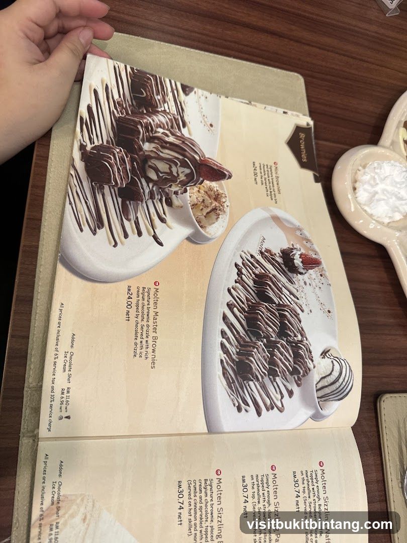 Dessert Menu Page