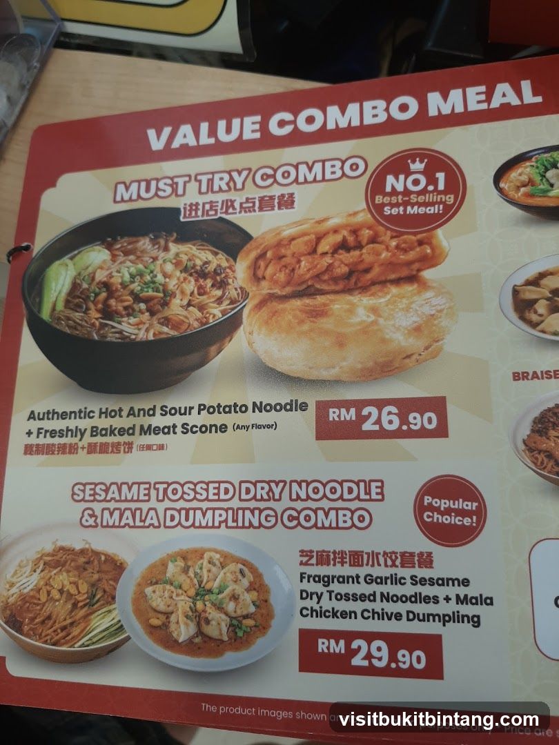 Value Combo Meal Menu