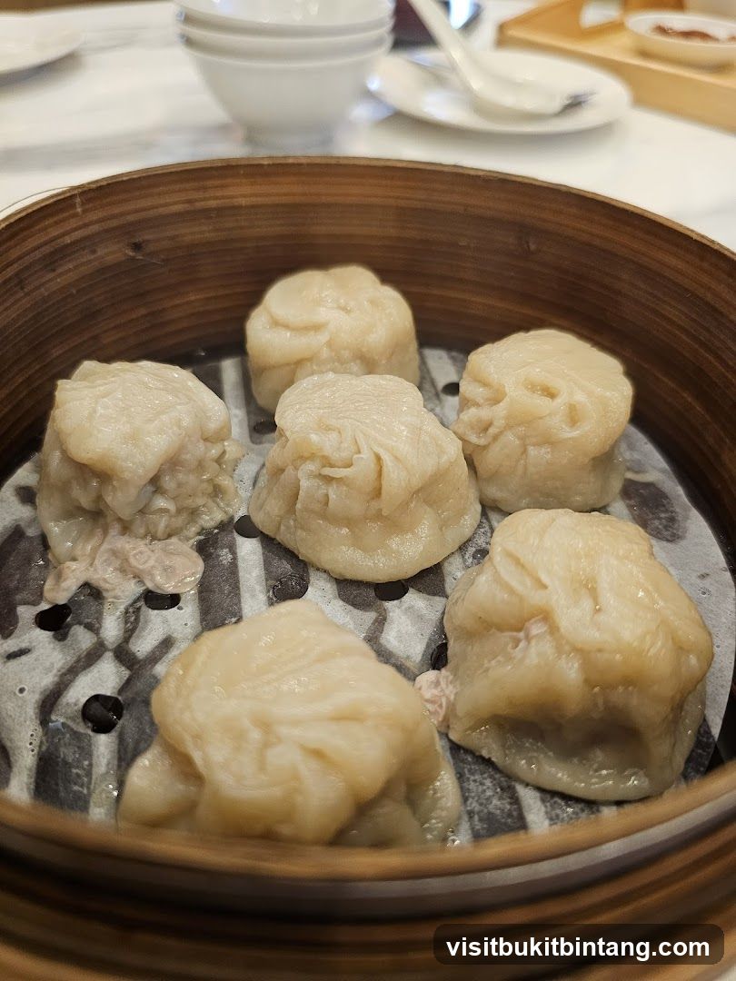 Steamed Dumplings in a Bamboo Steamer