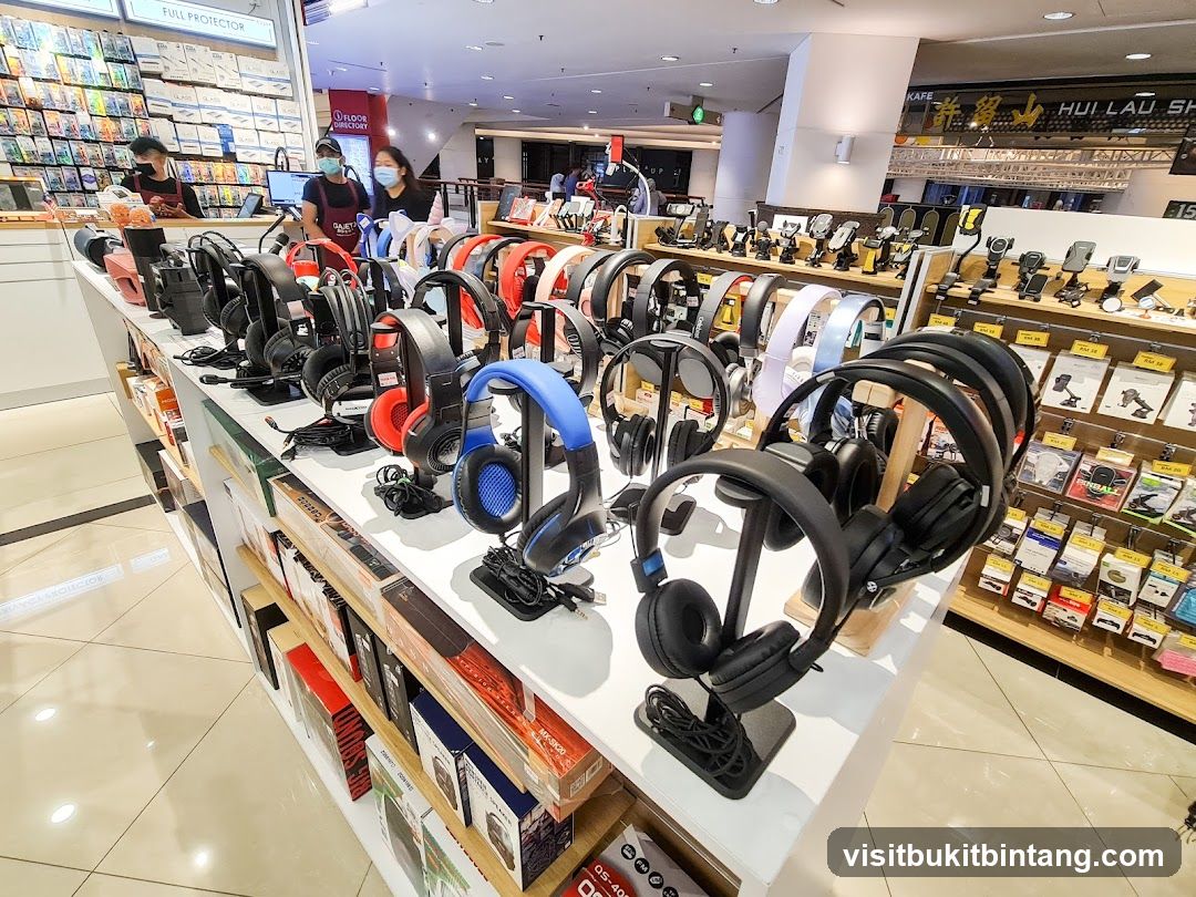 Headphones Display in Electronics Store