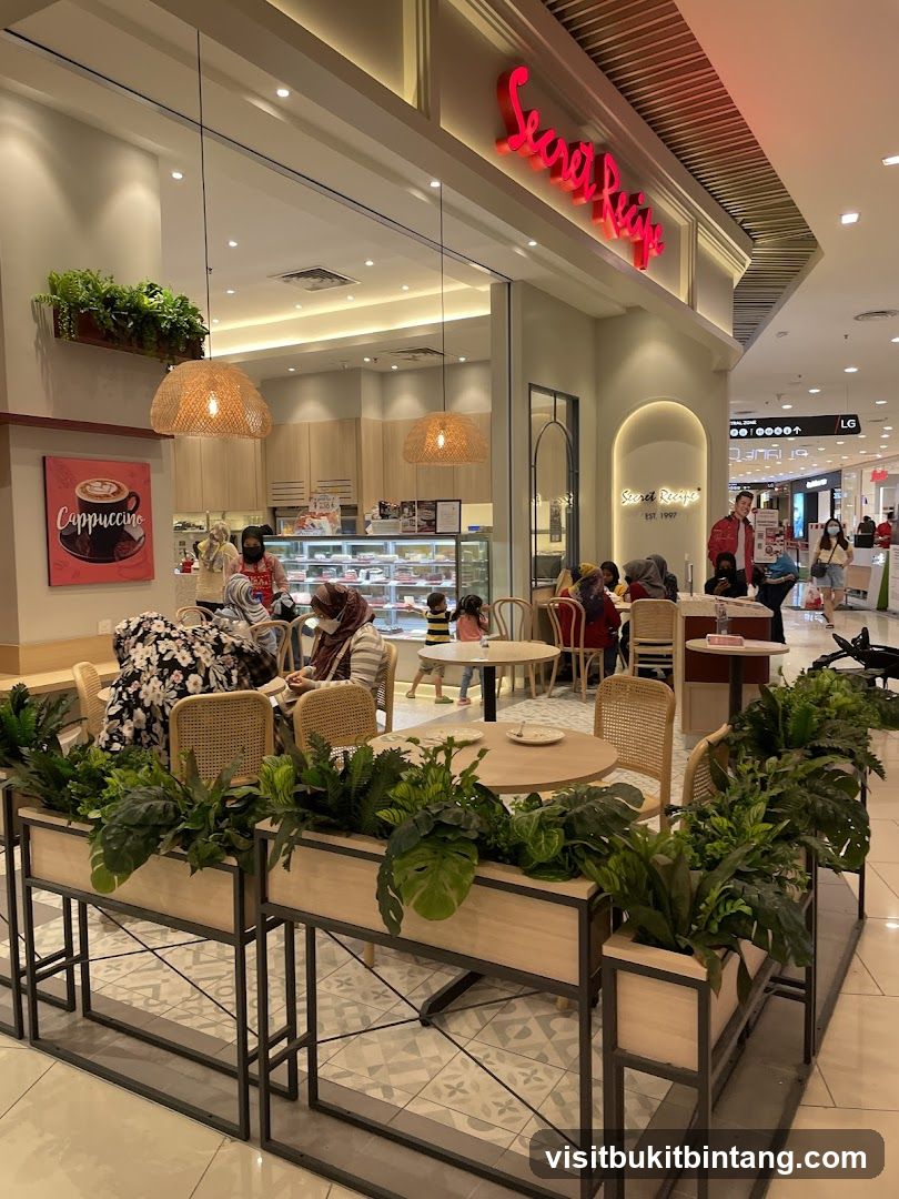 Interior of a café in shopping mall