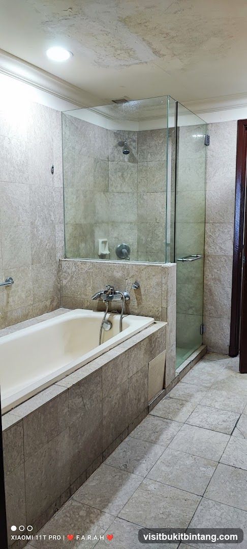Bathroom Interior with Bathtub and Shower
