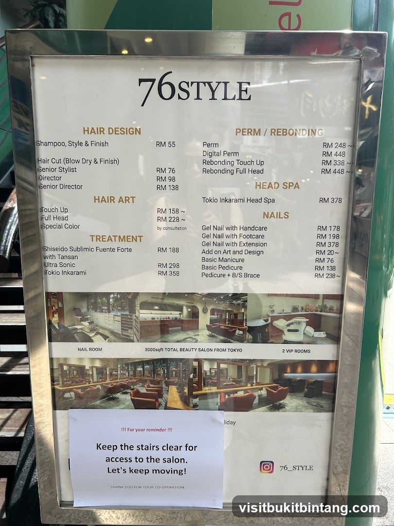 76STYLE Menu