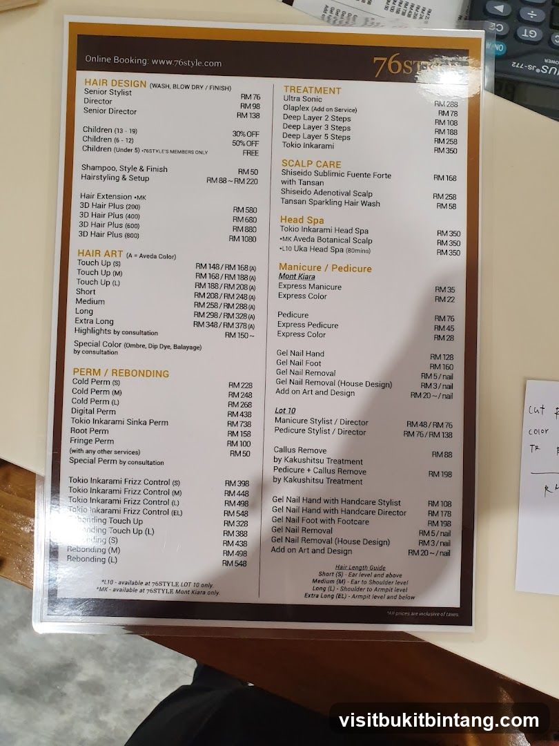 76STYLE Menu