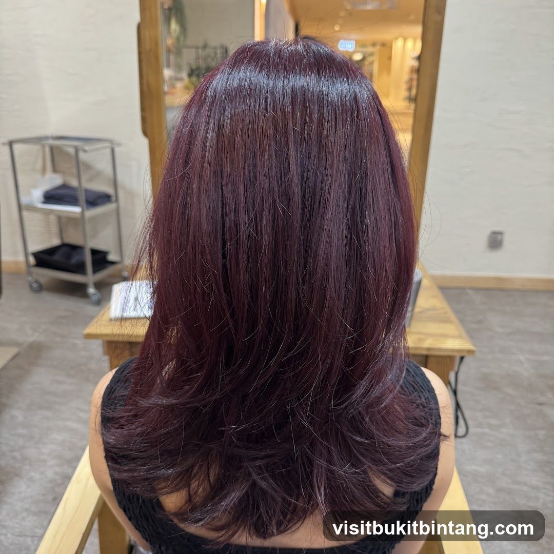 Woman with Burgundy Hair