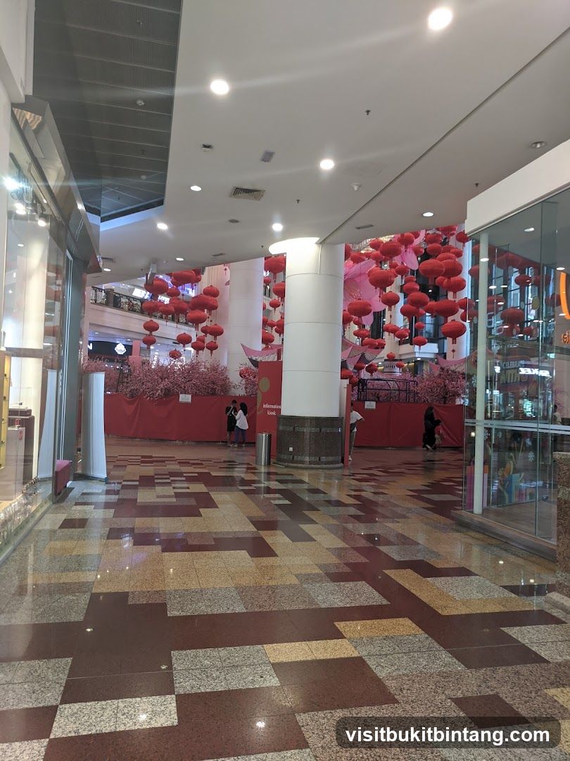 Mall Interior with Red Lanterns