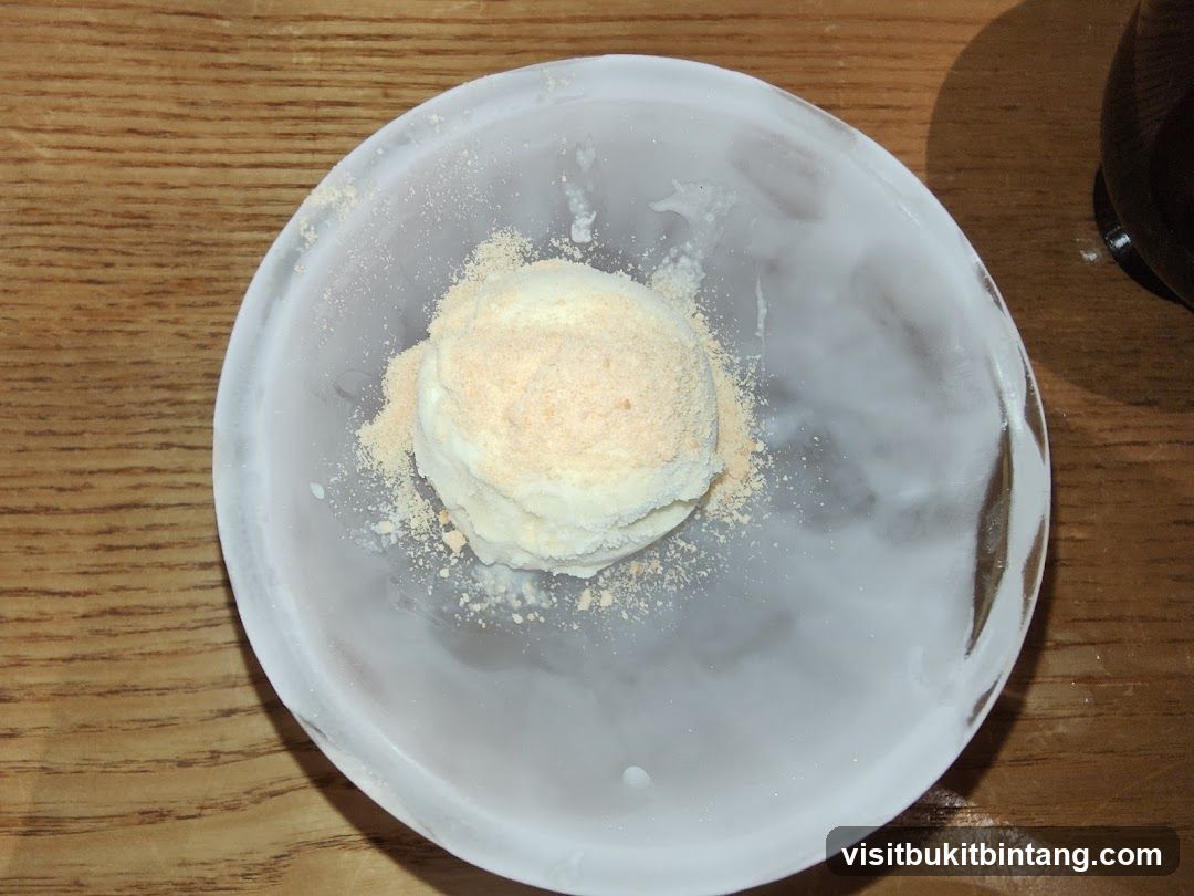 Dessert with Dry Ice