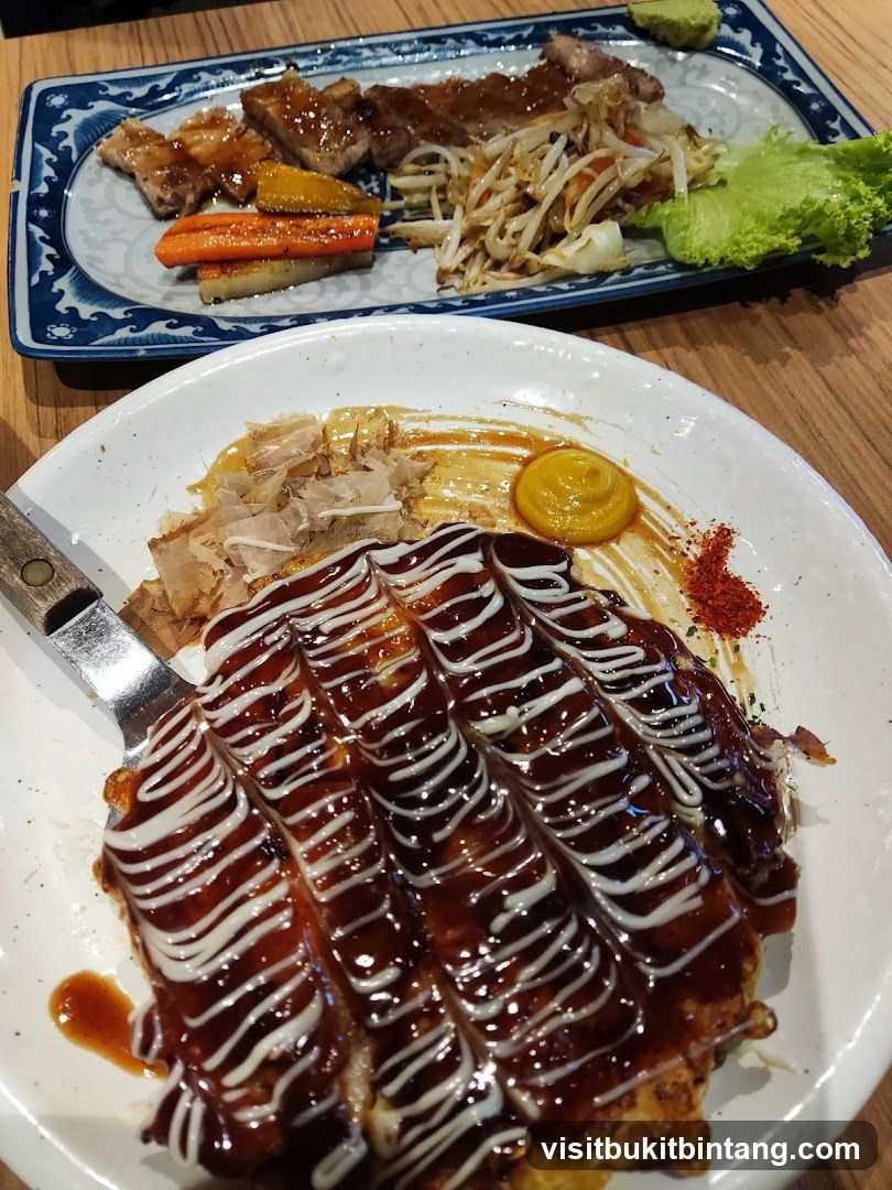 Okonomiyaki and Grilled Meat Platter