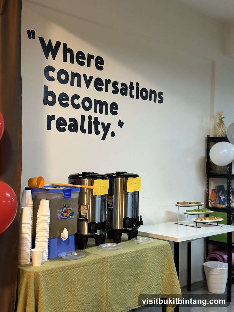 Beverage Station with Motivational Quote
