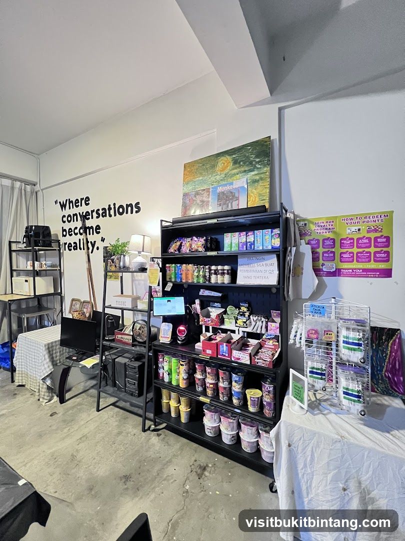 Store Interior with Shelving