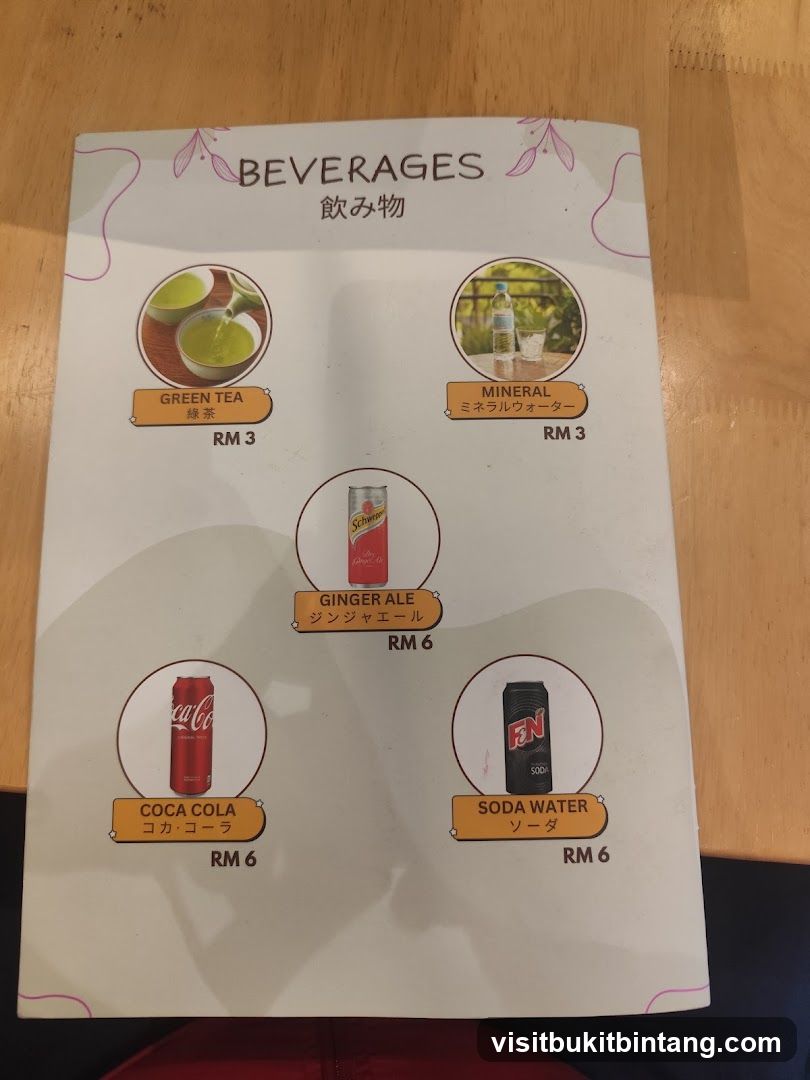 Beverages Menu