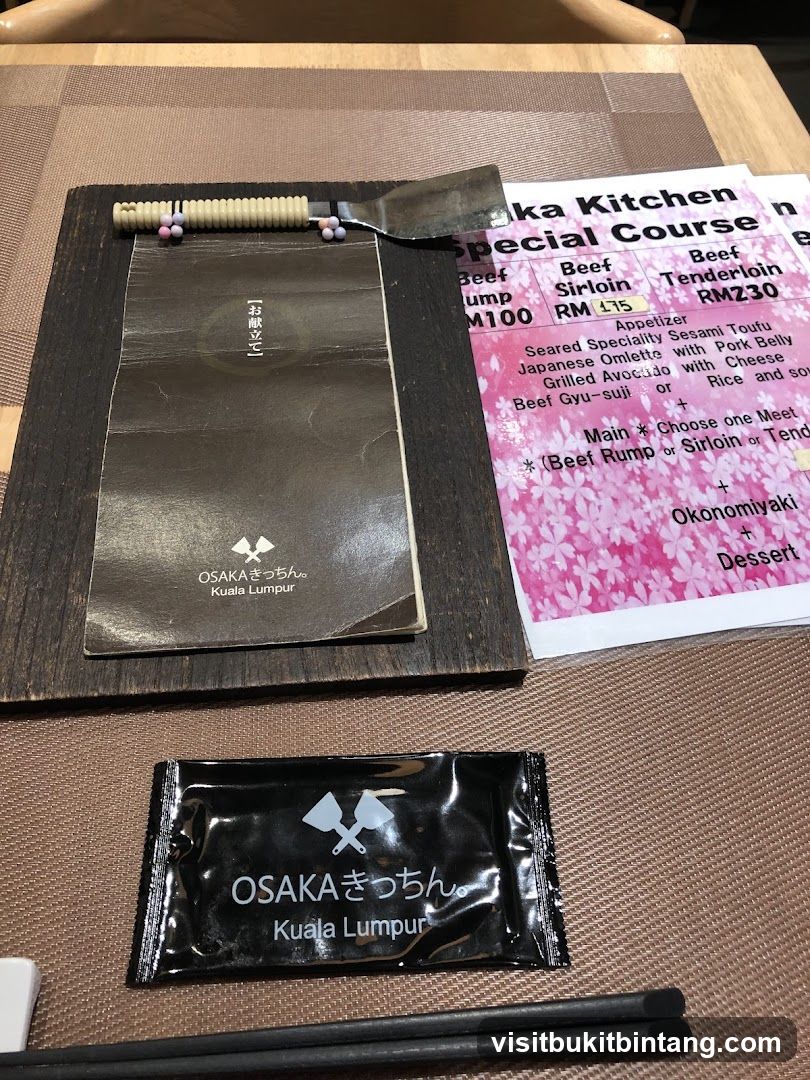 Dining Table Setting with Menu and Condiments