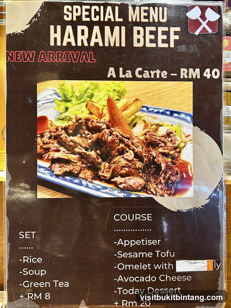 Special Menu Harami Beef