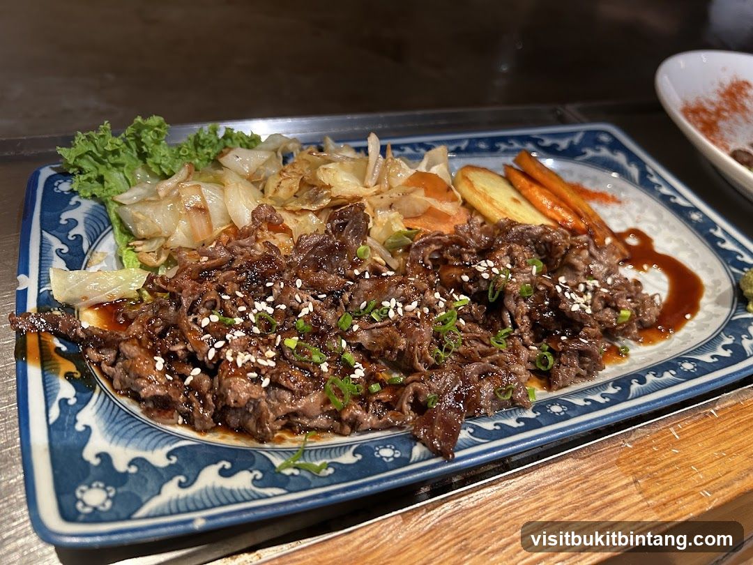 Grilled Beef with Side Dishes