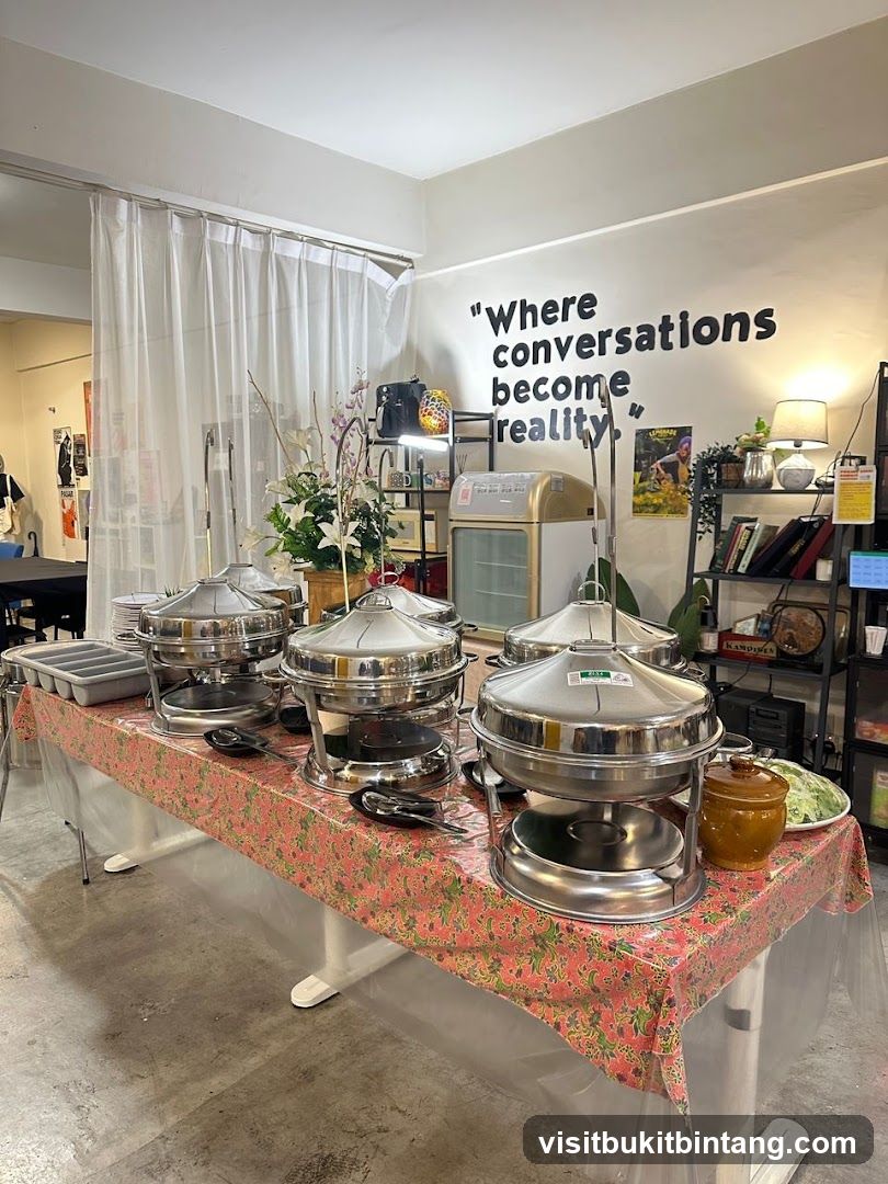 Buffet Setup with Inspirational Quote
