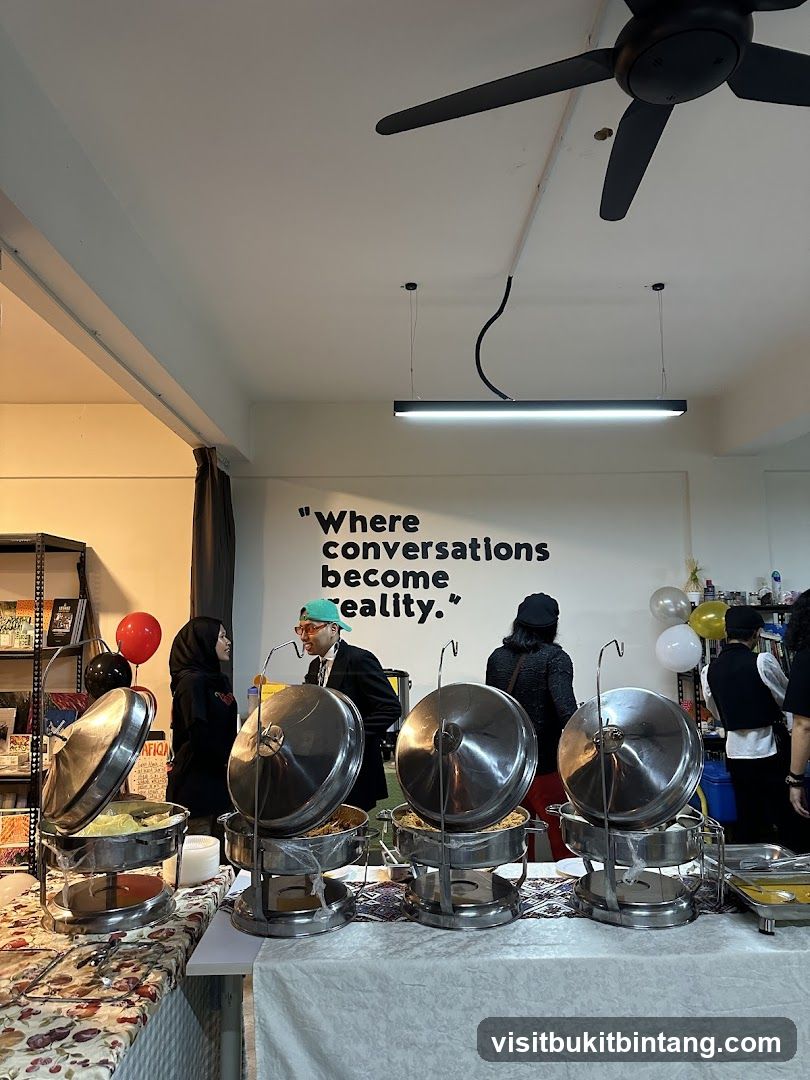 Buffet Setup with Inspirational Quote