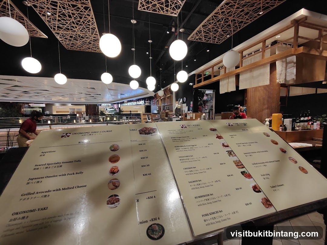 Okonomi Yaki Course Menu