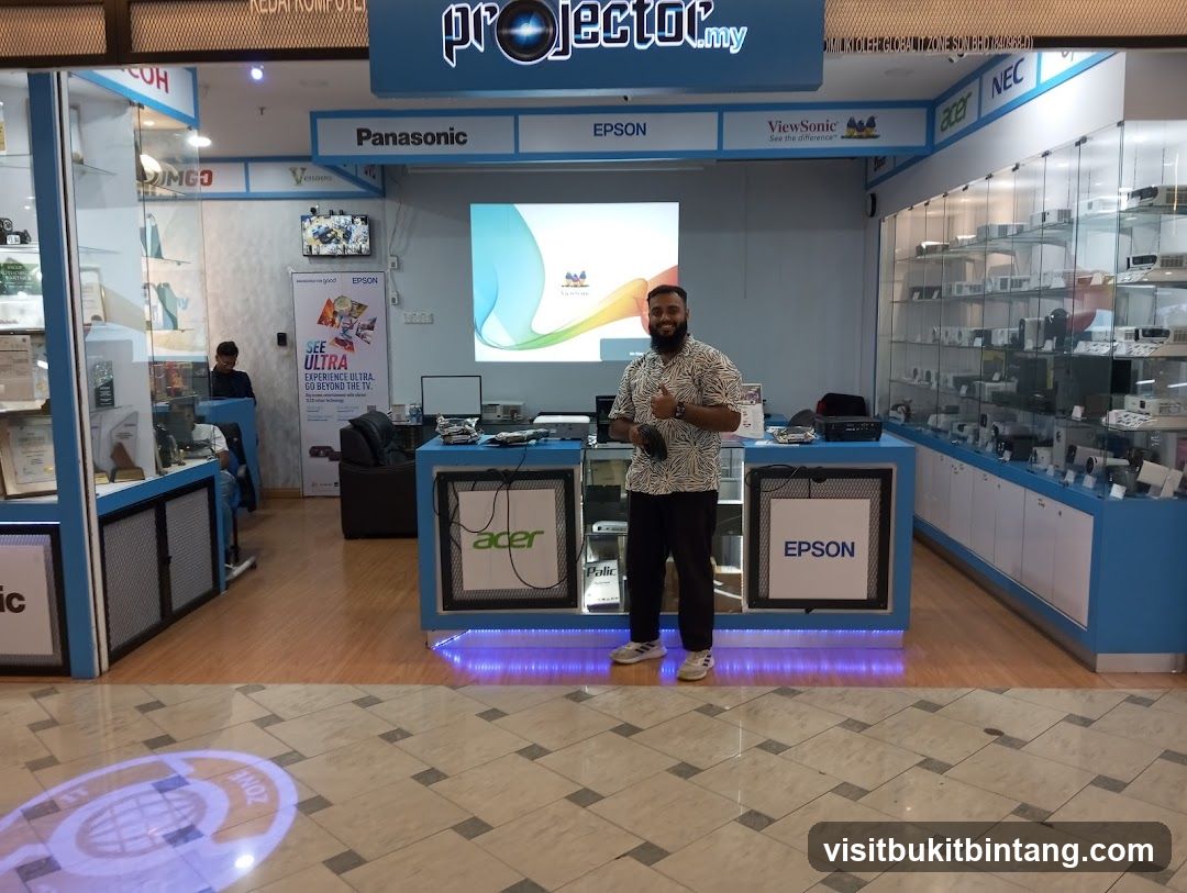 Electronics Store Interior with Staff