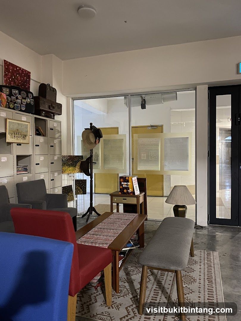 Waiting Area with Artwork and Donation Box